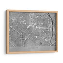 Mapa vintage gris del centro de Montpellier, Francia - Rosana Laiz Blursbyai | Cuadro decorativo de Canvas Lab