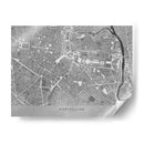 Mapa vintage gris del centro de Montpellier, Francia - Rosana Laiz Blursbyai | Cuadro decorativo de Canvas Lab