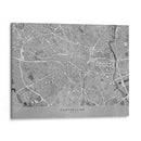 Mapa vintage gris de Montpellier Francia - Rosana Laiz Blursbyai | Cuadro decorativo de Canvas Lab