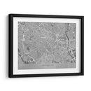 Mapa vintage gris de Montpellier Francia - Rosana Laiz Blursbyai | Cuadro decorativo de Canvas Lab