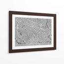 Mapa vintage gris de Montpellier Francia - Rosana Laiz Blursbyai | Cuadro decorativo de Canvas Lab