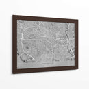 Mapa vintage gris de Montpellier Francia - Rosana Laiz Blursbyai | Cuadro decorativo de Canvas Lab