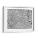 Mapa vintage gris de Montpellier Francia - Rosana Laiz Blursbyai | Cuadro decorativo de Canvas Lab