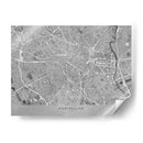 Mapa vintage gris de Montpellier Francia - Rosana Laiz Blursbyai | Cuadro decorativo de Canvas Lab