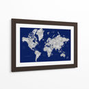 Mapa mundial en acuarela con ciudades Kawena - Rosana Laiz Blursbyai | Cuadro decorativo de Canvas Lab