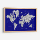 Explore - Mapa mundial con ciudades Valrie - Rosana Laiz Blursbyai | Cuadro decorativo de Canvas Lab