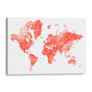 Mapa mundial con los países delineados Coralinah - Rosana Laiz Blursbyai | Cuadro decorativo de Canvas Lab