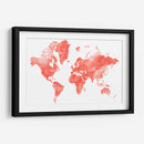 Mapa mundial con los países delineados Coralinah - Rosana Laiz Blursbyai | Cuadro decorativo de Canvas Lab