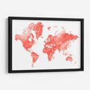 Mapa mundial con los países delineados Coralinah - Rosana Laiz Blursbyai | Cuadro decorativo de Canvas Lab