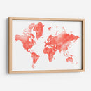Mapa mundial con los países delineados Coralinah - Rosana Laiz Blursbyai | Cuadro decorativo de Canvas Lab