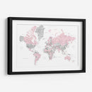 Mapa mundial en acuarela con ciudades Xenia - Rosana Laiz Blursbyai | Cuadro decorativo de Canvas Lab