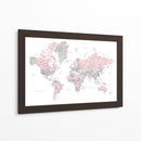 Mapa mundial en acuarela con ciudades Xenia - Rosana Laiz Blursbyai | Cuadro decorativo de Canvas Lab