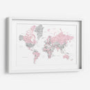Mapa mundial en acuarela con ciudades Xenia - Rosana Laiz Blursbyai | Cuadro decorativo de Canvas Lab