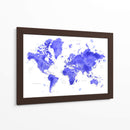 Mapa mundial en acuarela con ciudades Uyen - Rosana Laiz Blursbyai | Cuadro decorativo de Canvas Lab