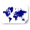 Mapa mundial azul marino con ciudades Nevin - Rosana Laiz Blursbyai | Cuadro decorativo de Canvas Lab