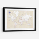 Mapa del mundo rústico con ciudades Deuce - Rosana Laiz Blursbyai | Cuadro decorativo de Canvas Lab