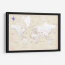 Mapa del mundo rústico con ciudades Deuce - Rosana Laiz Blursbyai | Cuadro decorativo de Canvas Lab