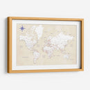 Mapa del mundo rústico con ciudades Deuce - Rosana Laiz Blursbyai | Cuadro decorativo de Canvas Lab