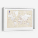 Mapa del mundo rústico con ciudades Deuce - Rosana Laiz Blursbyai | Cuadro decorativo de Canvas Lab