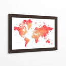 Mapa mundial en acuarela con ciudades Keats - Rosana Laiz Blursbyai | Cuadro decorativo de Canvas Lab