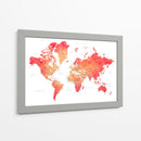 Mapa mundial en acuarela con ciudades Keats - Rosana Laiz Blursbyai | Cuadro decorativo de Canvas Lab