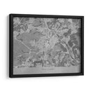 Mapa vintage gris del centro de Stuttgart, Alemania - Rosana Laiz Blursbyai | Cuadro decorativo de Canvas Lab