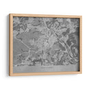 Mapa vintage gris del centro de Stuttgart, Alemania - Rosana Laiz Blursbyai | Cuadro decorativo de Canvas Lab