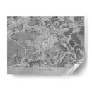 Mapa vintage gris del centro de Stuttgart, Alemania - Rosana Laiz Blursbyai | Cuadro decorativo de Canvas Lab