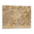 Mapa vintage sepia del centro de Stuttgart, Alemania - Rosana Laiz Blursbyai | Cuadro decorativo de Canvas Lab