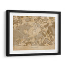 Mapa vintage sepia del centro de Stuttgart, Alemania - Rosana Laiz Blursbyai | Cuadro decorativo de Canvas Lab