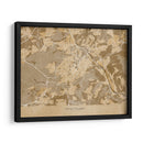 Mapa vintage sepia del centro de Stuttgart, Alemania - Rosana Laiz Blursbyai | Cuadro decorativo de Canvas Lab