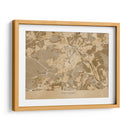 Mapa vintage sepia del centro de Stuttgart, Alemania - Rosana Laiz Blursbyai | Cuadro decorativo de Canvas Lab