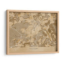 Mapa vintage sepia del centro de Stuttgart, Alemania - Rosana Laiz Blursbyai | Cuadro decorativo de Canvas Lab