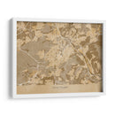 Mapa vintage sepia del centro de Stuttgart, Alemania - Rosana Laiz Blursbyai | Cuadro decorativo de Canvas Lab
