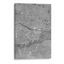 Mapa vintage gris del centro de Nurnberg, Alemania - Rosana Laiz Blursbyai | Cuadro decorativo de Canvas Lab