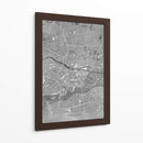 Mapa vintage gris del centro de Nurnberg, Alemania - Rosana Laiz Blursbyai | Cuadro decorativo de Canvas Lab
