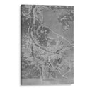 Mapa vintage gris de Nurnberg Alemania - Rosana Laiz Blursbyai | Cuadro decorativo de Canvas Lab