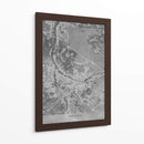 Mapa vintage gris de Nurnberg Alemania - Rosana Laiz Blursbyai | Cuadro decorativo de Canvas Lab