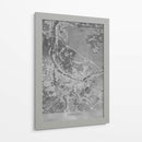 Mapa vintage gris de Nurnberg Alemania - Rosana Laiz Blursbyai | Cuadro decorativo de Canvas Lab