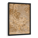 Mapa vintage sepia de Nurnberg Alemania - Rosana Laiz Blursbyai | Cuadro decorativo de Canvas Lab