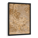 Mapa vintage sepia de Nurnberg Alemania - Rosana Laiz Blursbyai | Cuadro decorativo de Canvas Lab