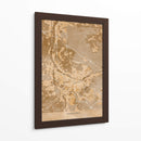 Mapa vintage sepia de Nurnberg Alemania - Rosana Laiz Blursbyai | Cuadro decorativo de Canvas Lab