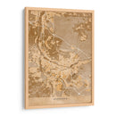 Mapa vintage sepia de Nurnberg Alemania - Rosana Laiz Blursbyai | Cuadro decorativo de Canvas Lab