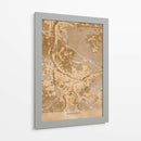 Mapa vintage sepia de Nurnberg Alemania - Rosana Laiz Blursbyai | Cuadro decorativo de Canvas Lab
