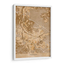 Mapa vintage sepia de Nurnberg Alemania - Rosana Laiz Blursbyai | Cuadro decorativo de Canvas Lab