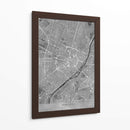 Mapa vintage gris del centro de Munchen, Alemania - Rosana Laiz Blursbyai | Cuadro decorativo de Canvas Lab