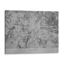 Mapa vintage gris de Munchen Alemania - Rosana Laiz Blursbyai | Cuadro decorativo de Canvas Lab