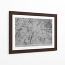 Mapa vintage gris de Munchen Alemania - Rosana Laiz Blursbyai | Cuadro decorativo de Canvas Lab