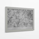 Mapa vintage gris de Munchen Alemania - Rosana Laiz Blursbyai | Cuadro decorativo de Canvas Lab