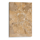 Mapa vintage sepia de Leipzig Alemania - Rosana Laiz Blursbyai | Cuadro decorativo de Canvas Lab